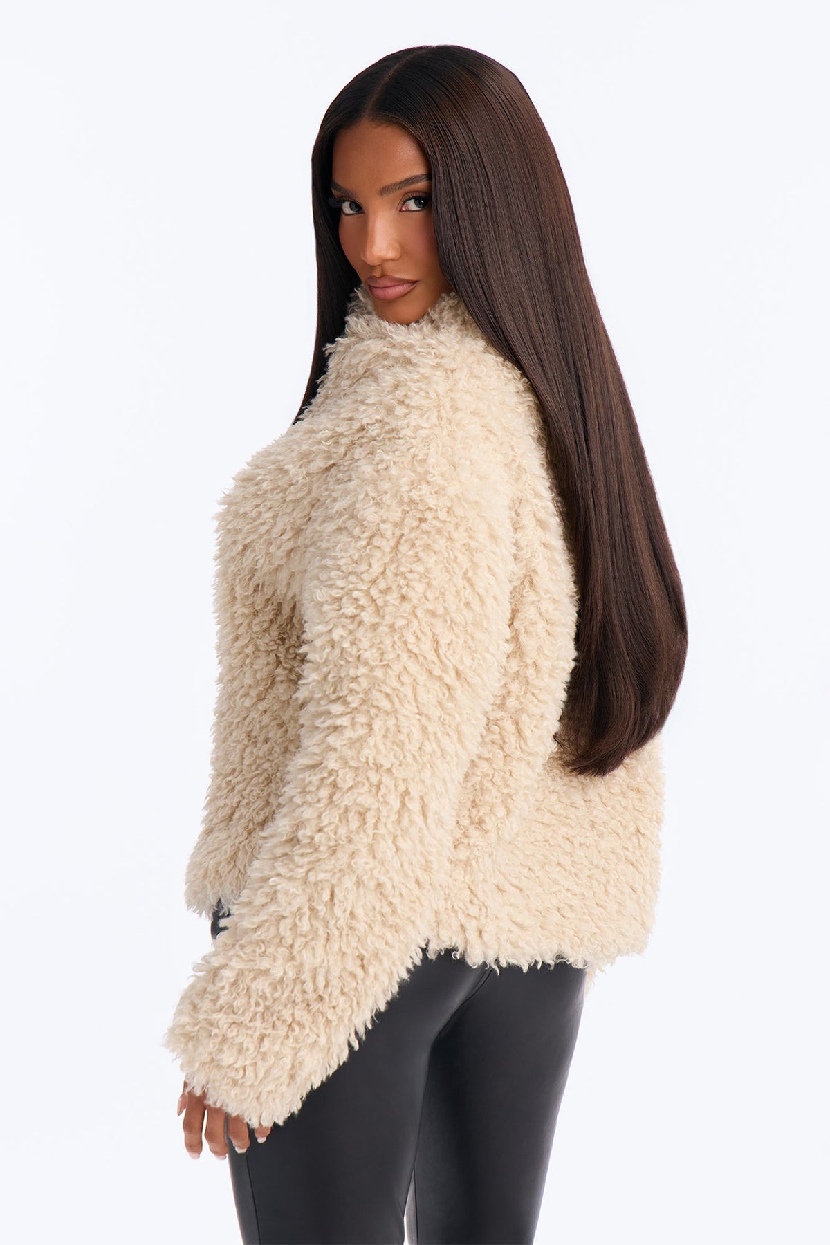 Snowy Fields Sherpa Pullover Sweater - Oatmeal