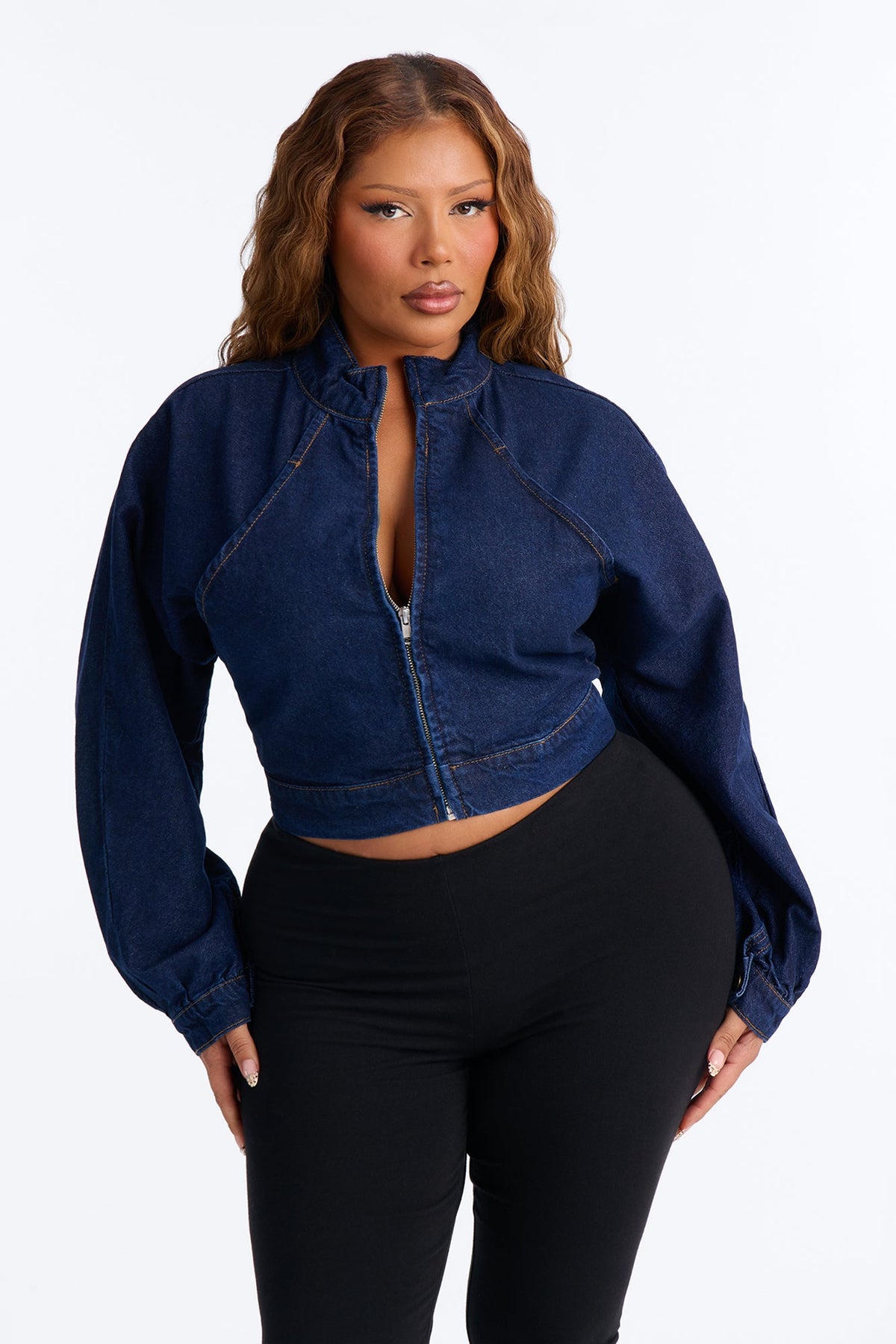 Sutton Denim Moto Jacket - Dark Wash