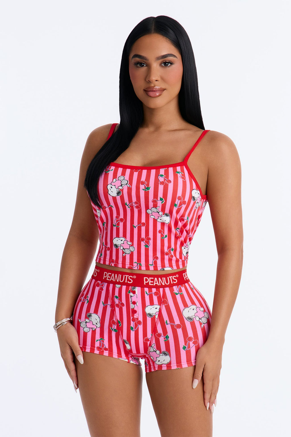Snoopy Cherries Cuties PJ Short Set - Red/White