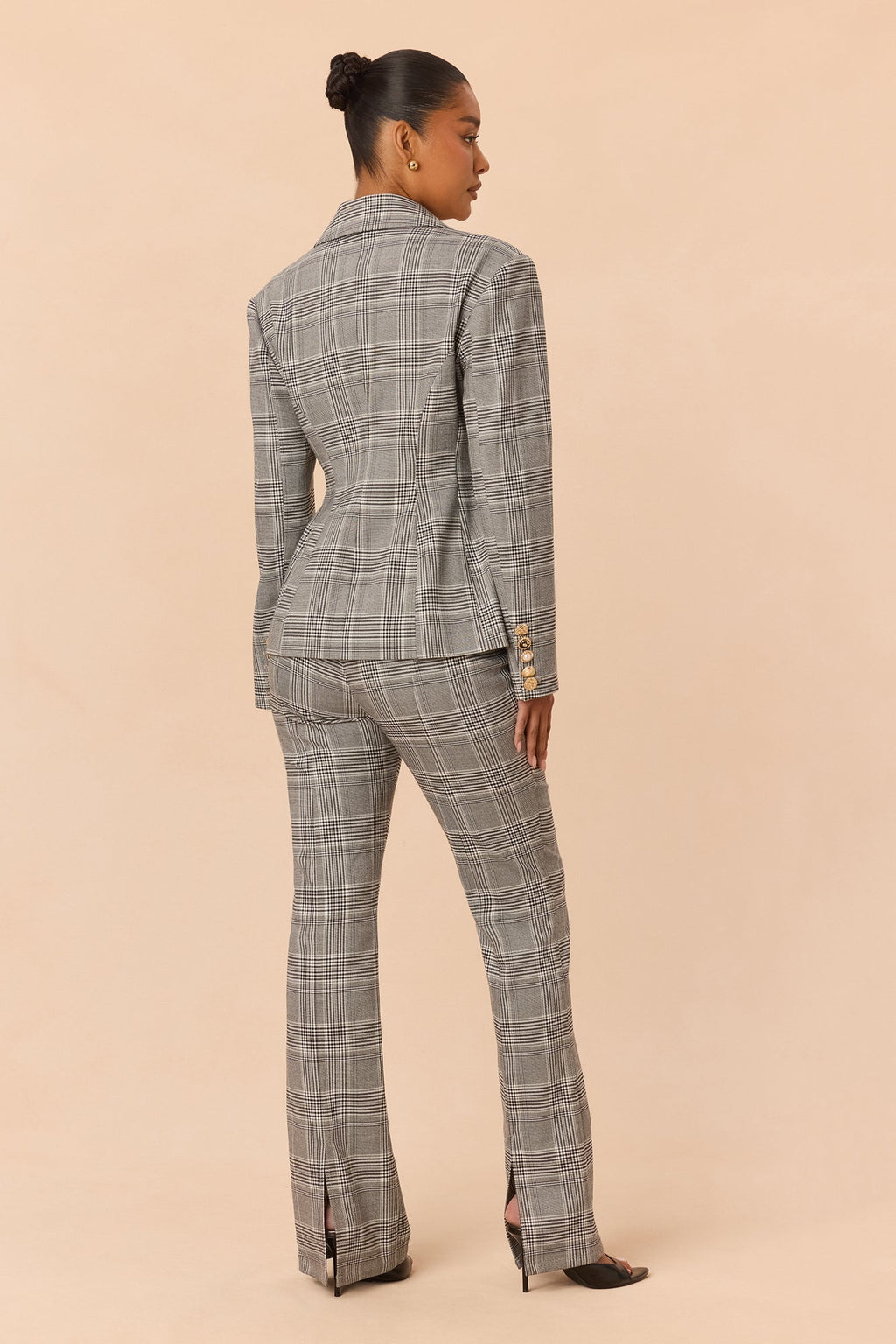 Railyn Blazer Pant Set - Grey/combo