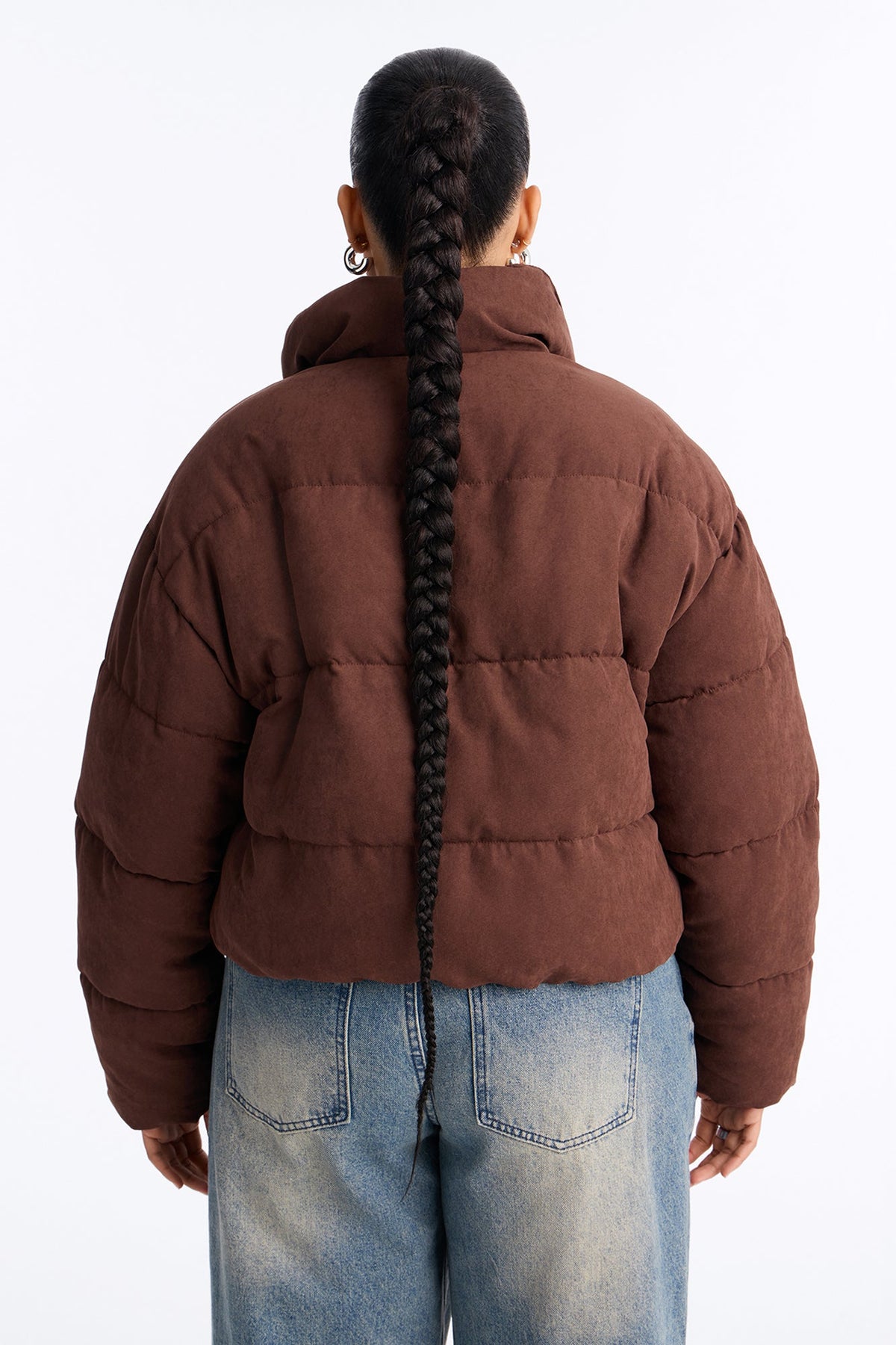 Too Hot To Handle Puffer Jacket - Chocolate