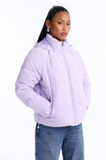 In The Middle Of The City Puffer Jacket - Lavender