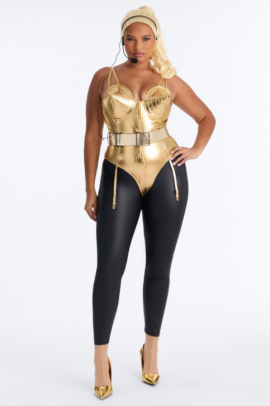 Ambition In Heels 5 Piece Costume Set - Gold