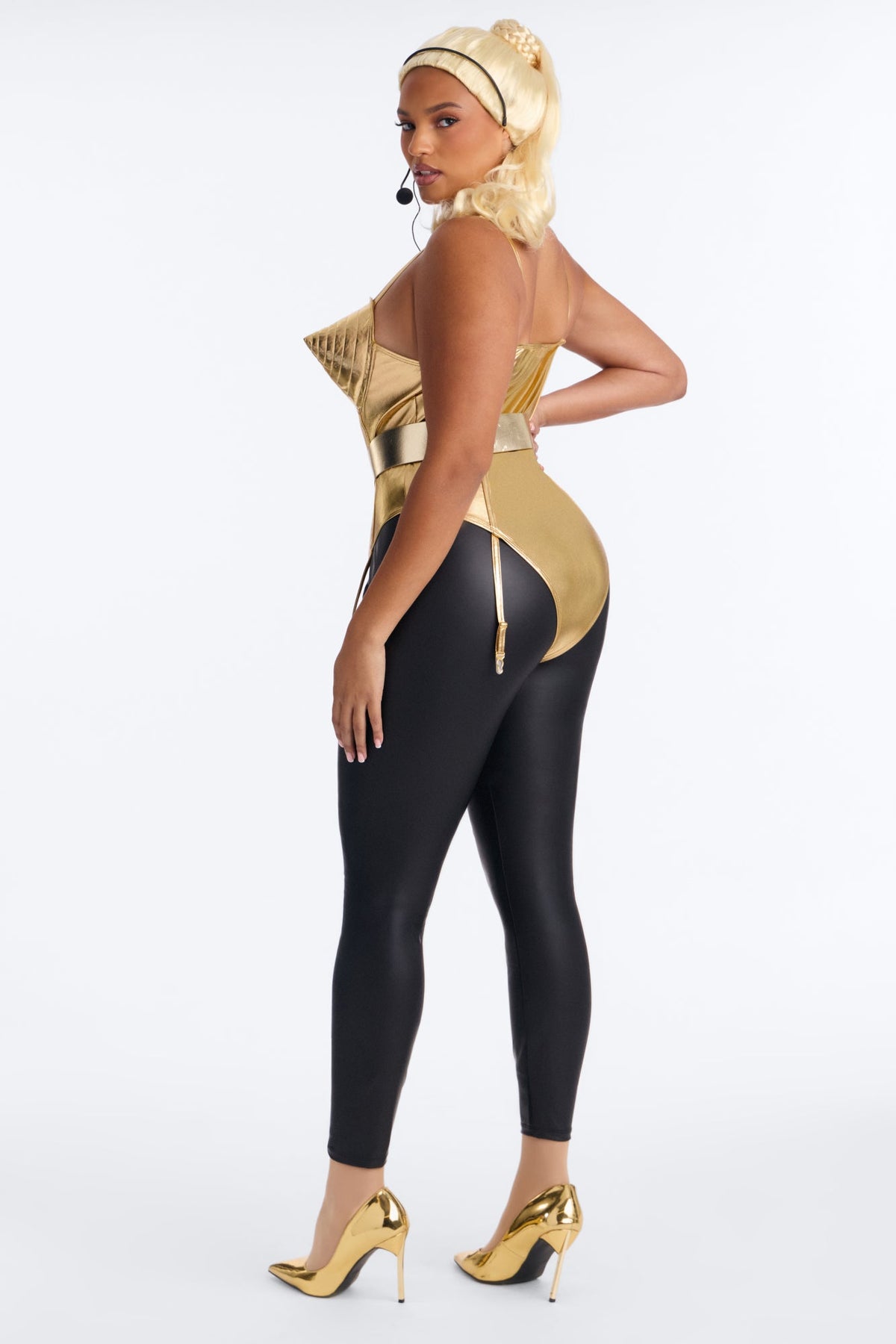 Ambition In Heels 5 Piece Costume Set - Gold