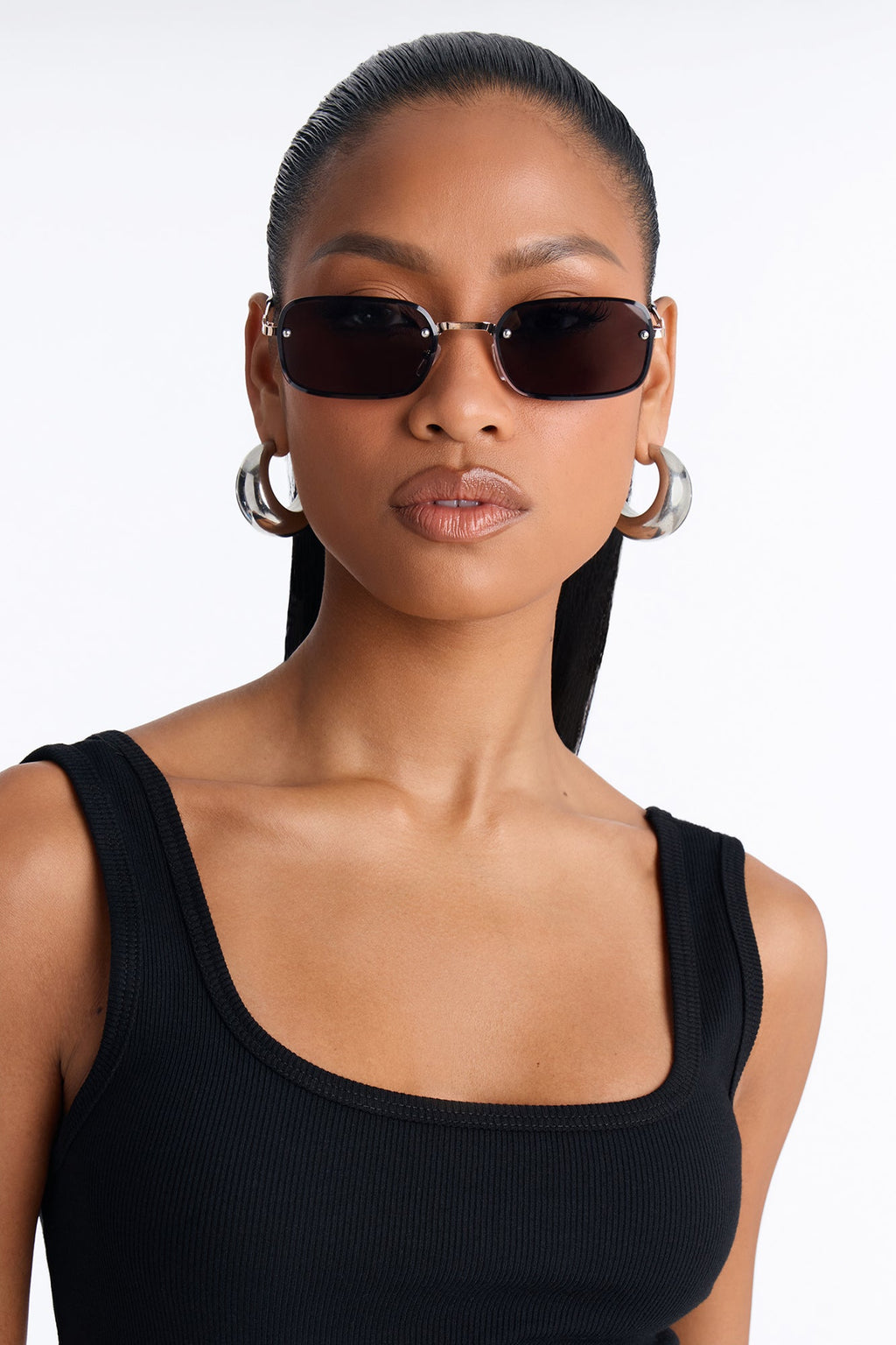 Cafe Lunch Date Sunglasses - Black