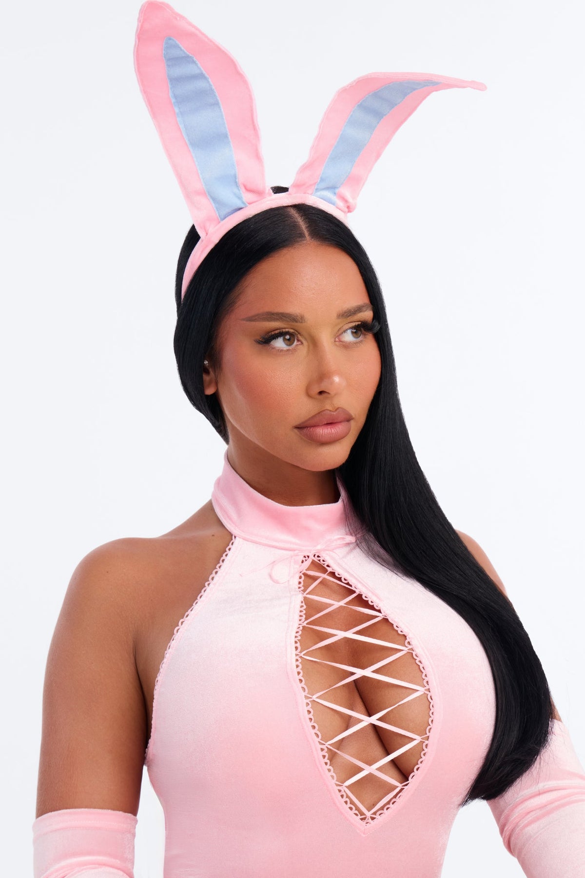 Pink Bunny Babe 3 Piece Costume Set - Pink