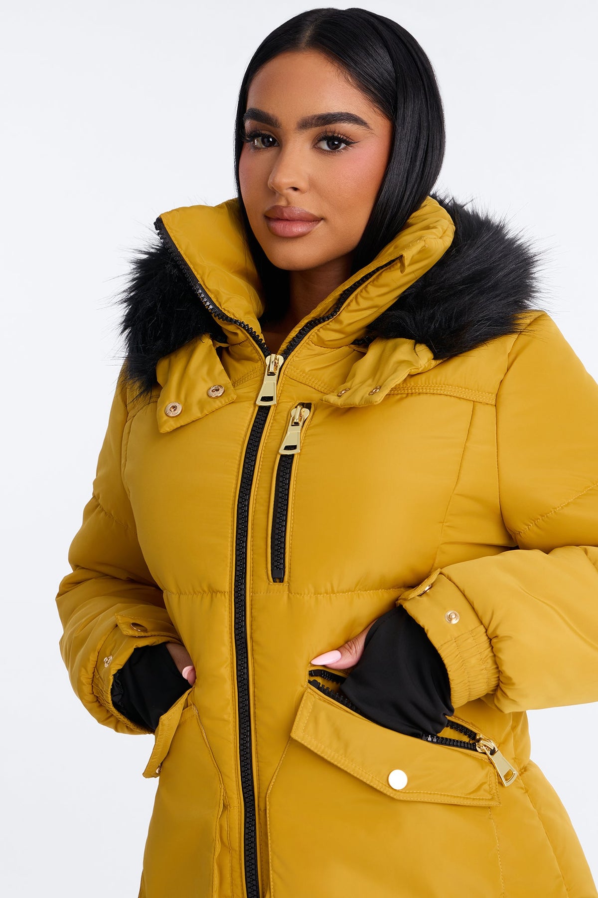 Cold Feelings Puffer Jacket - Honey