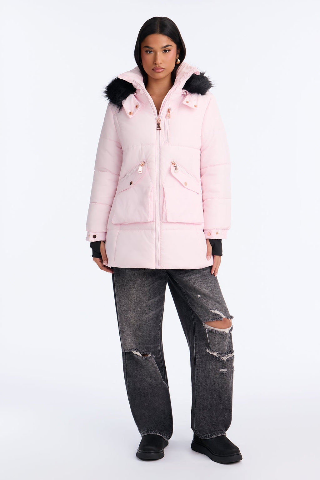 Cold Feelings Puffer Jacket - Pink