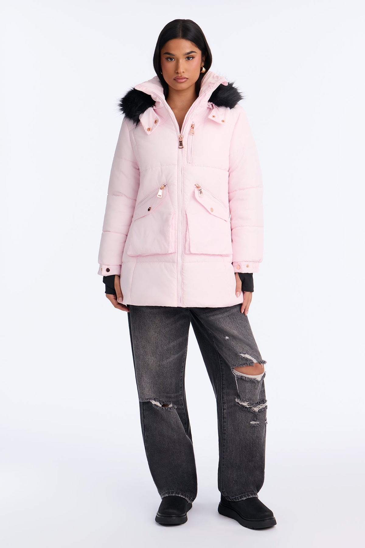 Cold Feelings Puffer Jacket - Pink