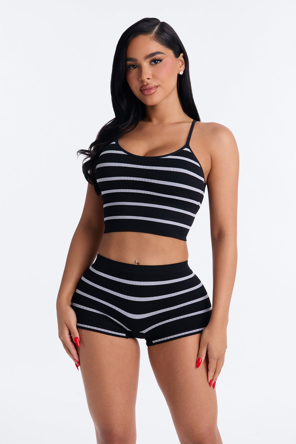 Chill Vibes Always 2 Piece Bra And Boyshort Set - Black