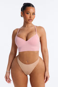 Close For Comfort Seamless Wireless Deep Plunge Bra - Mauve