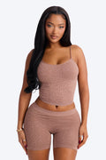 Seamless Ribbed Biker Short Panty - Leopard