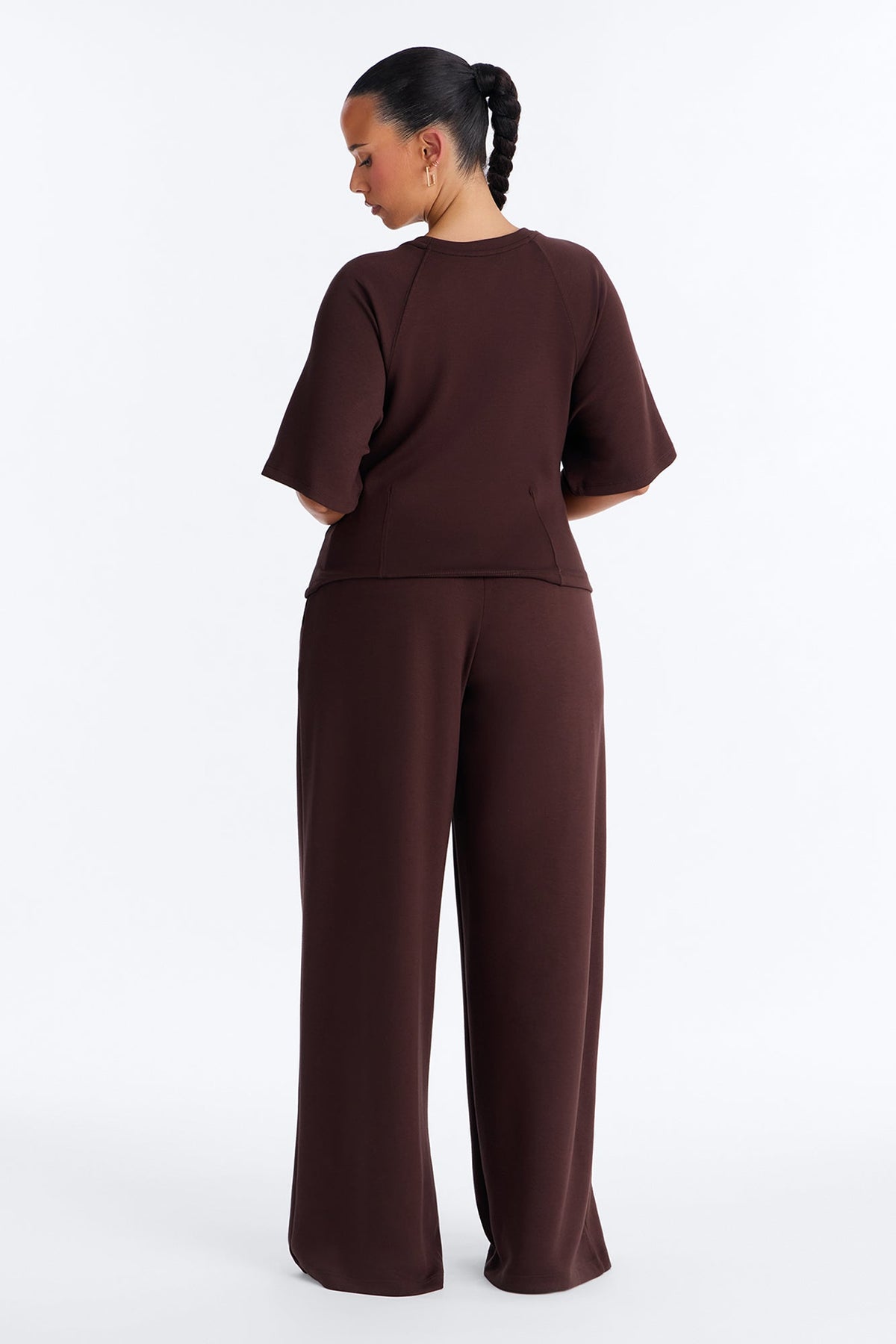 Phia Wide Leg Pant Set - Brown