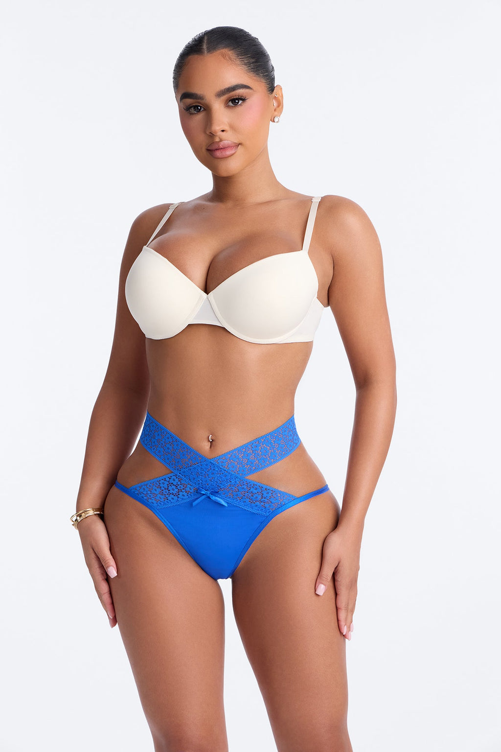 Body Language Caged Brazilian Panty - Royal