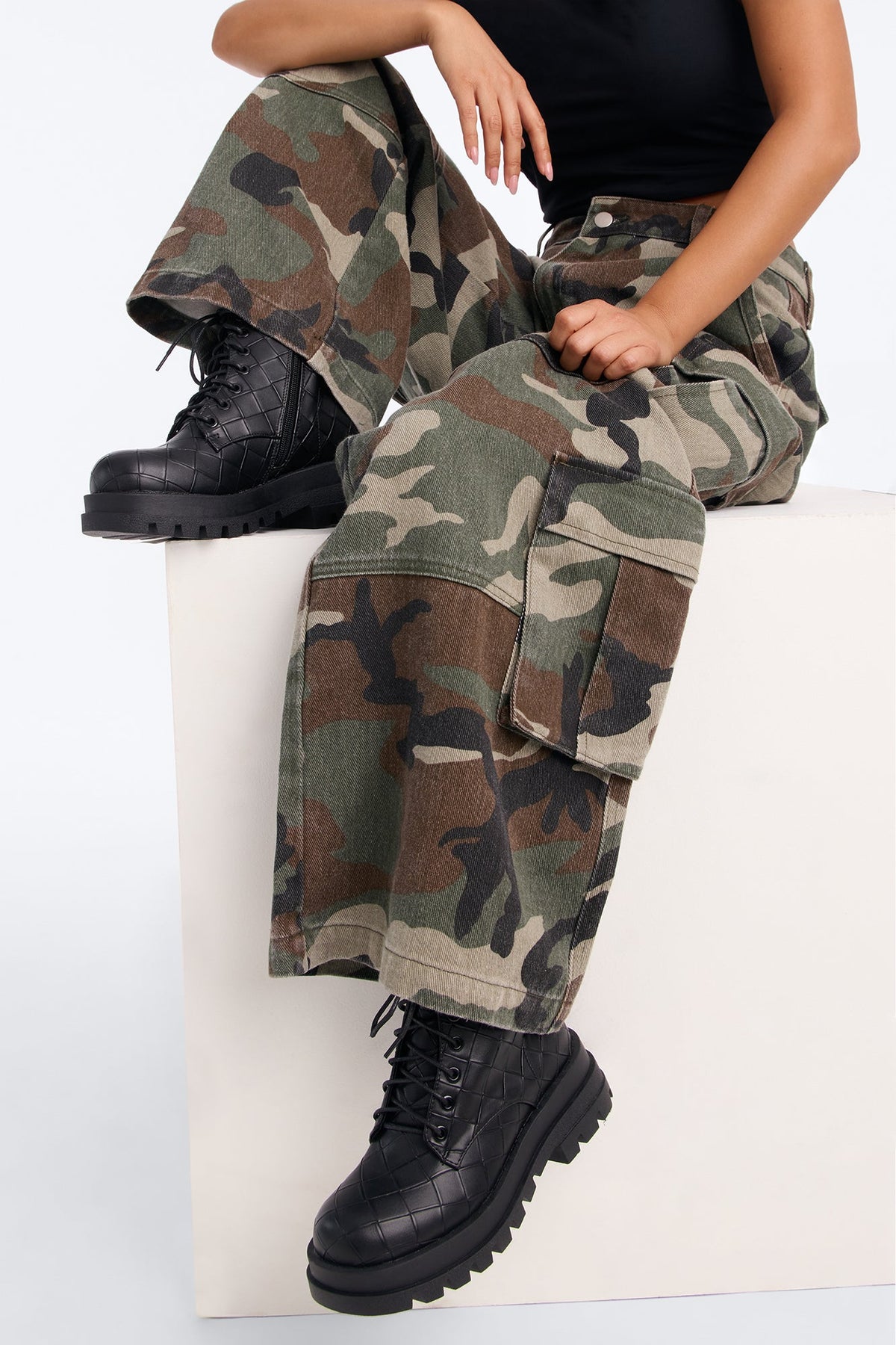 Halfway There Combat Booties - Black