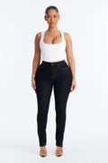 Play Fair Split Hem Skinny Jeans - Dark Denim