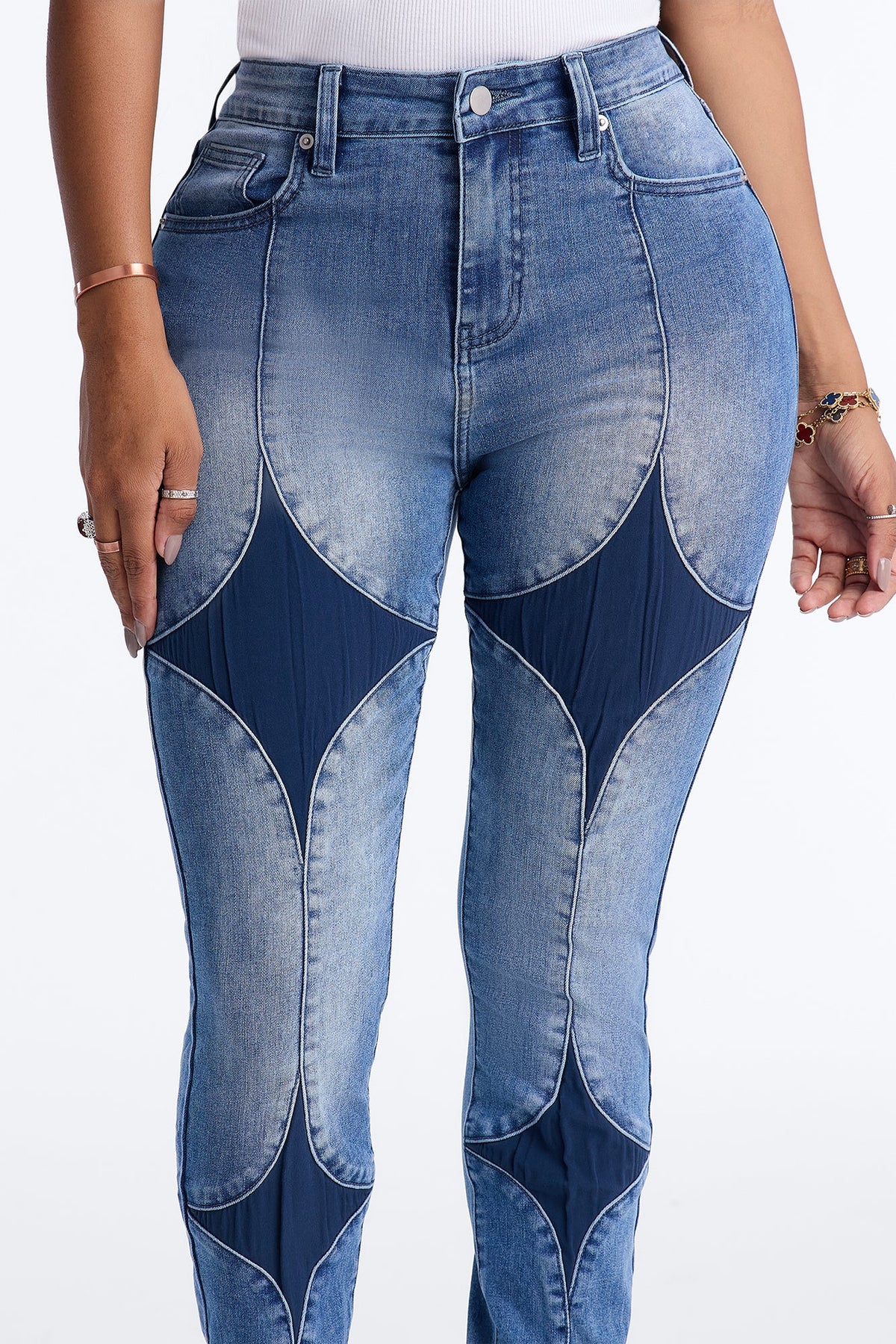 Astral Dreams High Rise Stretch Skinny Jeans - Dark Wash