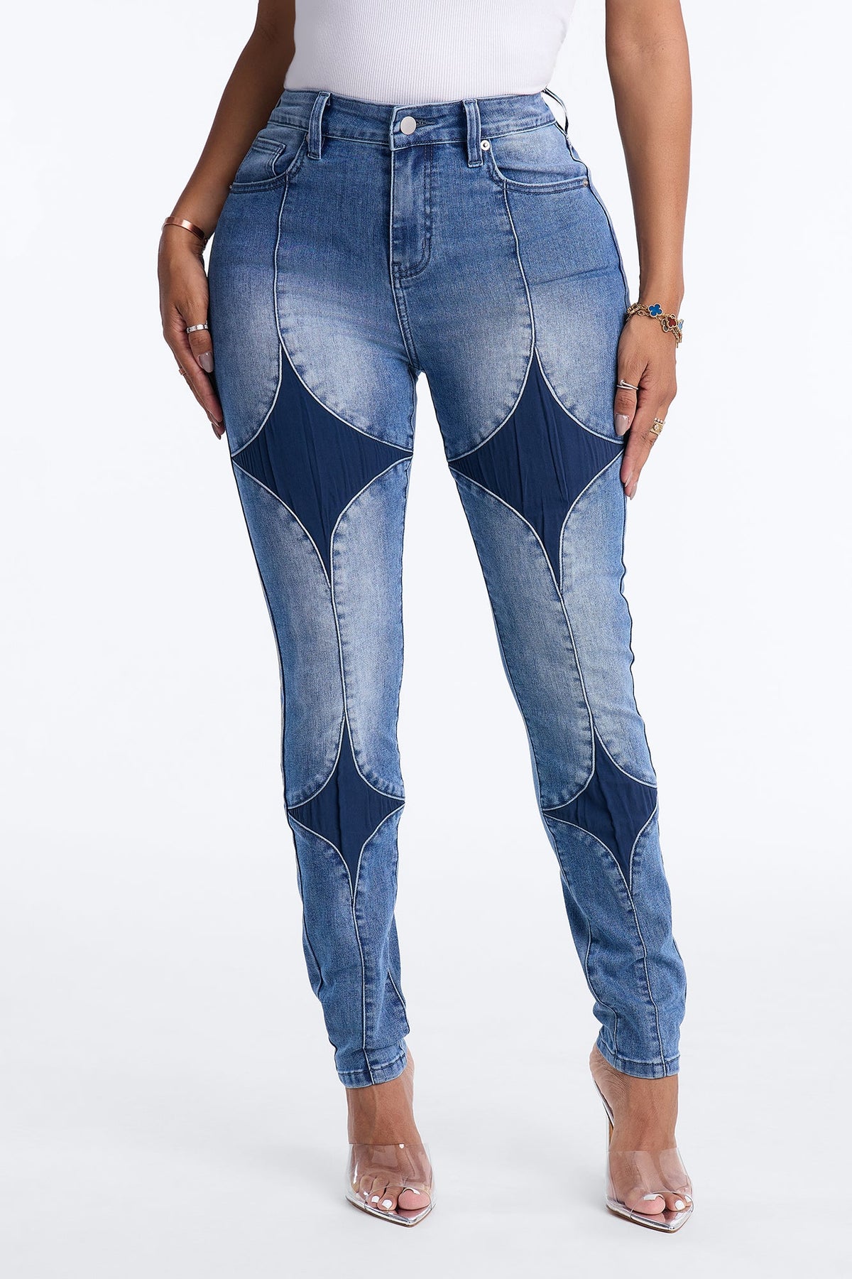 Astral Dreams High Rise Stretch Skinny Jeans - Dark Wash