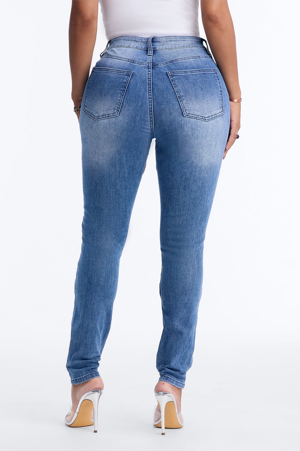 Astral Dreams High Rise Stretch Skinny Jeans - Dark Wash