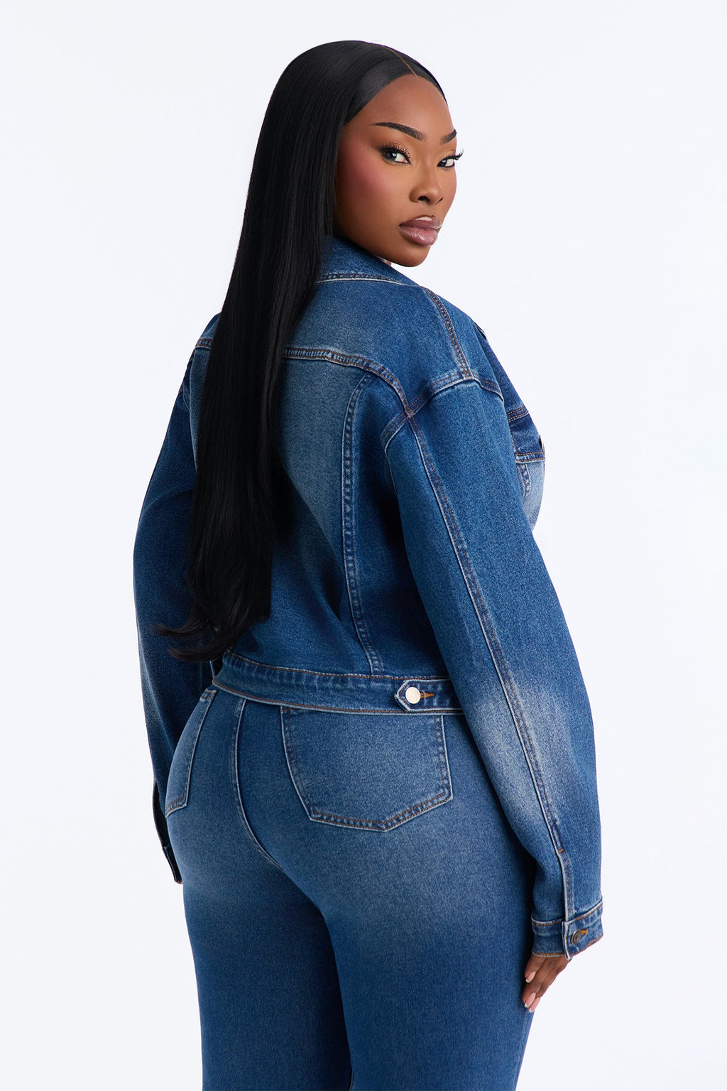 Worth The Wait Stretch Denim Jacket - Dark Wash