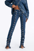 Lexington Low Rise Stacked Slim Straight Tall Jeans - Dark Wash