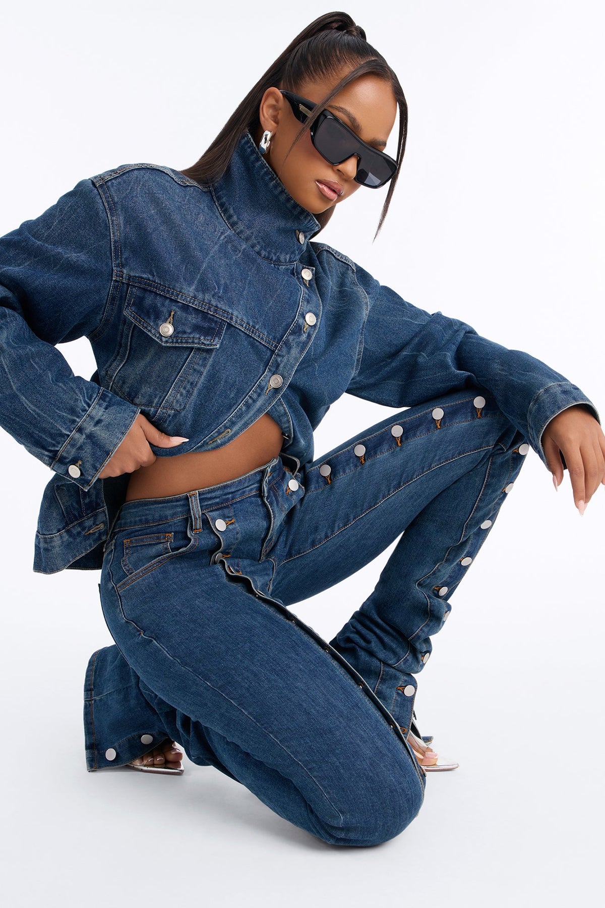 Lexington Low Rise Stacked Slim Straight Tall Jeans - Dark Wash