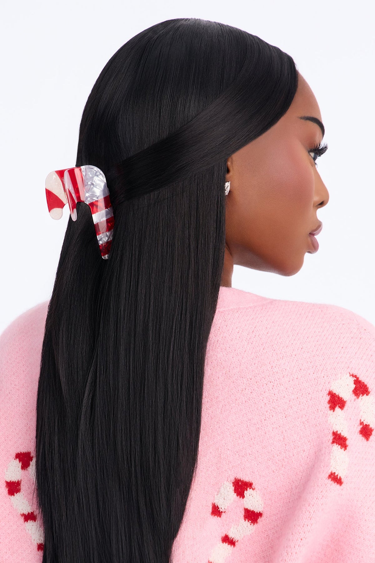 Feeling Festive Candy Cane Cardigan - Pink/combo