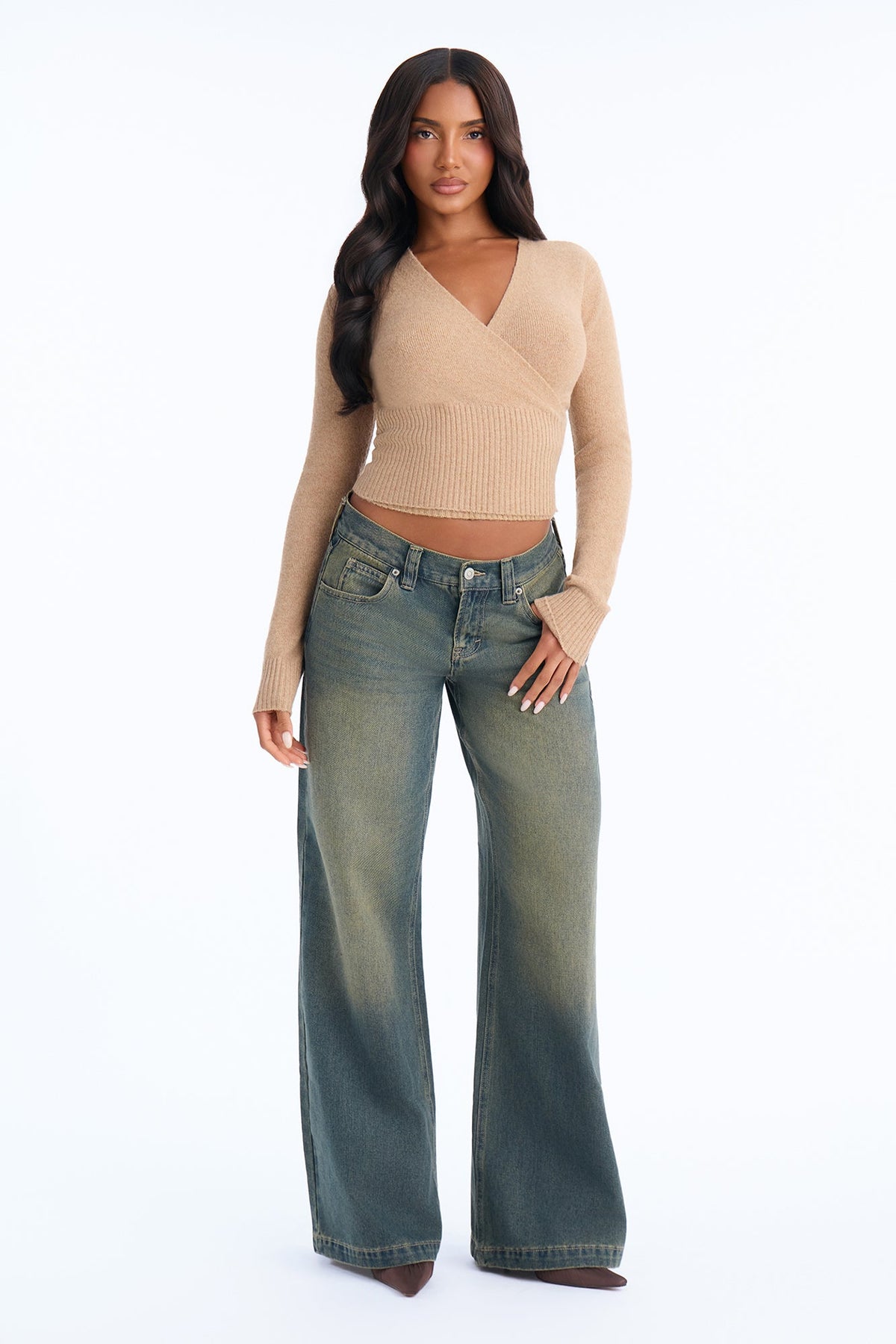 Carrina Long Sleeve Button Cardigan - Camel