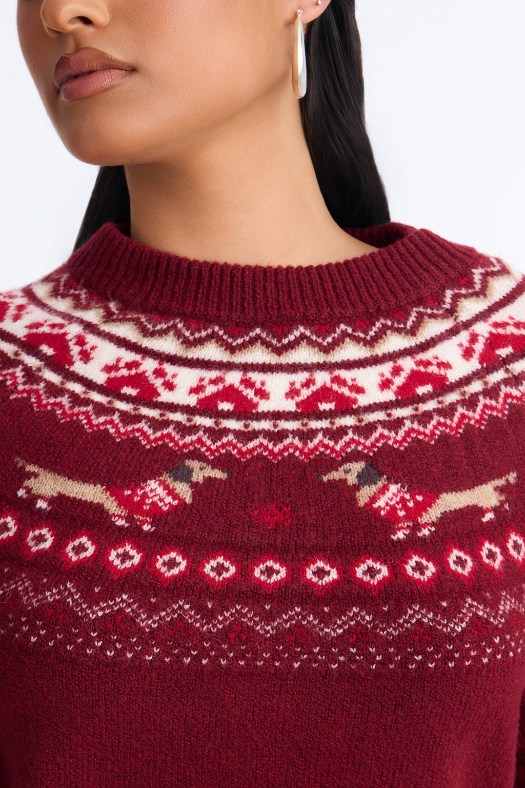 Merry Everything Fair Isle Pullover Sweater - Red/combo