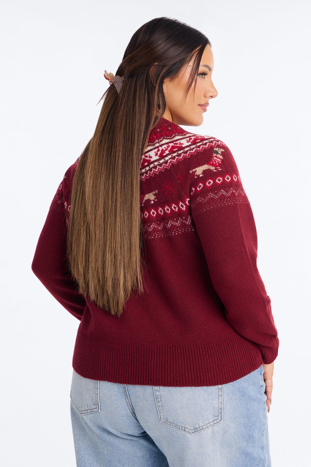 Merry Everything Fair Isle Pullover Sweater - Red/combo
