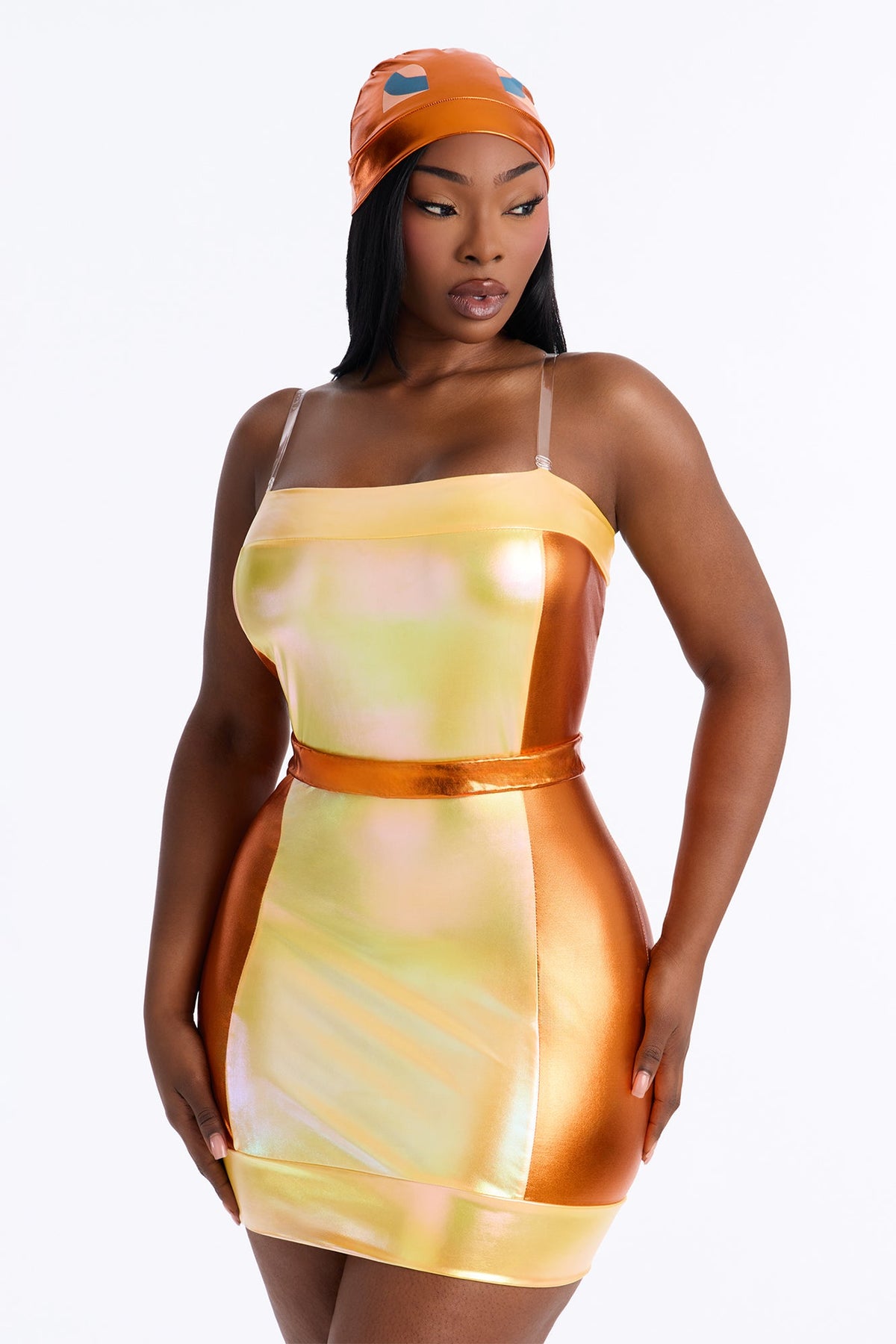Blazing Babe 3 Piece Costume Set - Yellow/combo