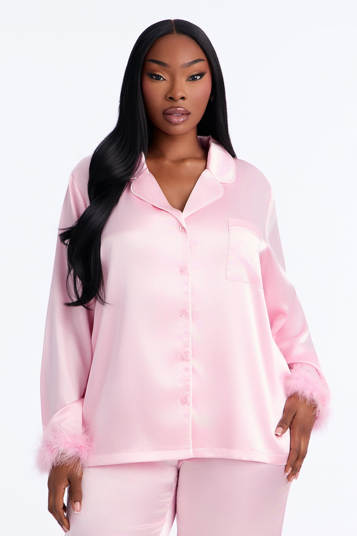 Sweet Dreams Satin PJ Pant Set - Pink