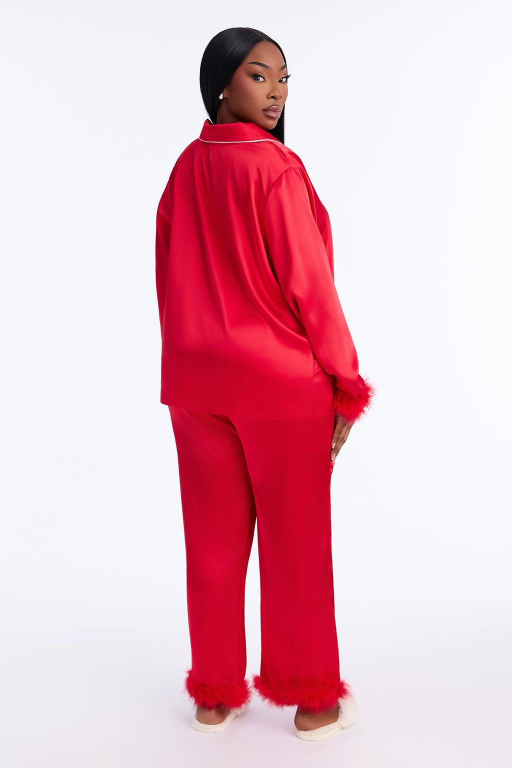 Sweet Dreams Satin PJ Pant Set - Red