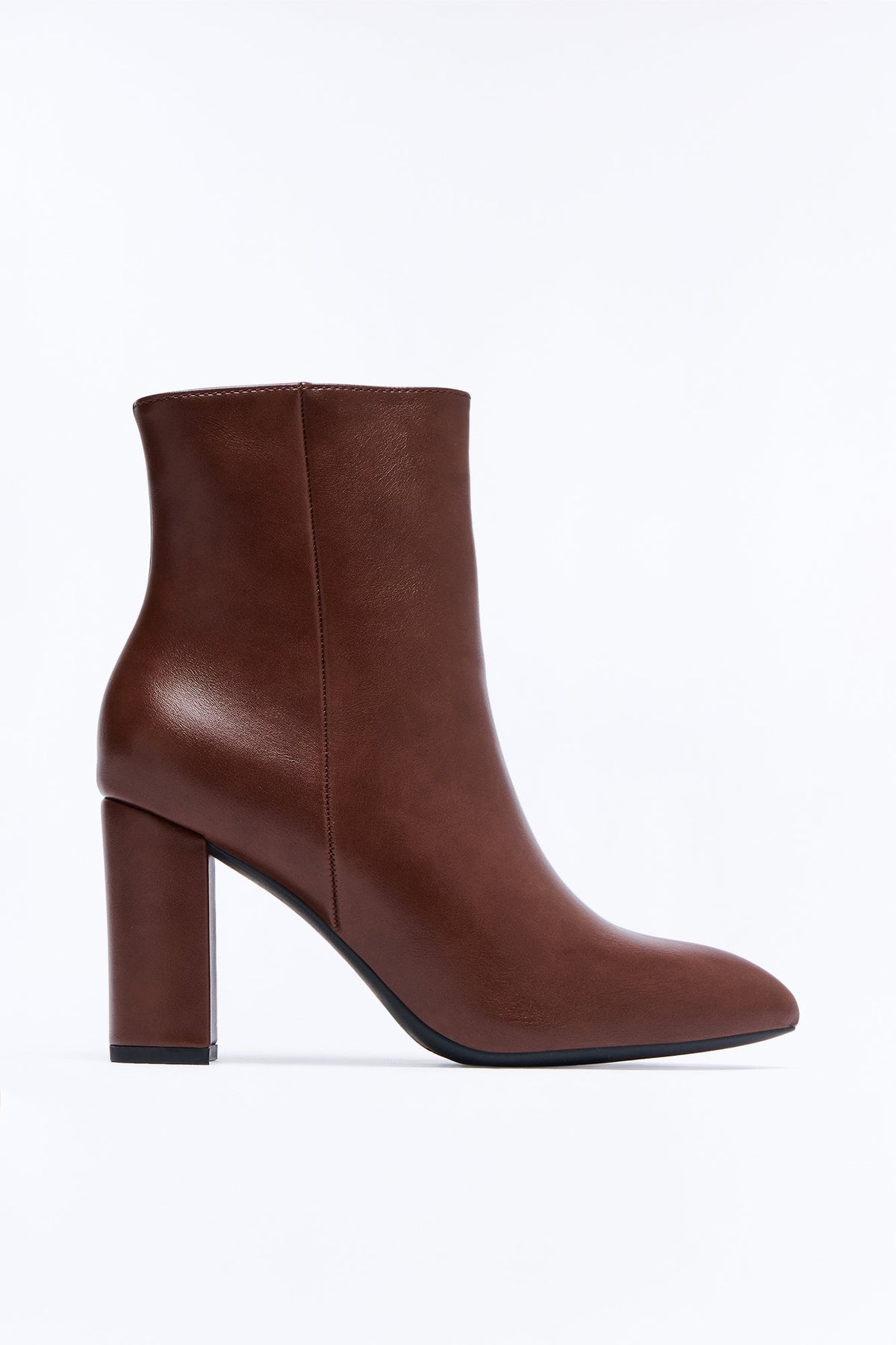 Niles Heeled Booties - Brown