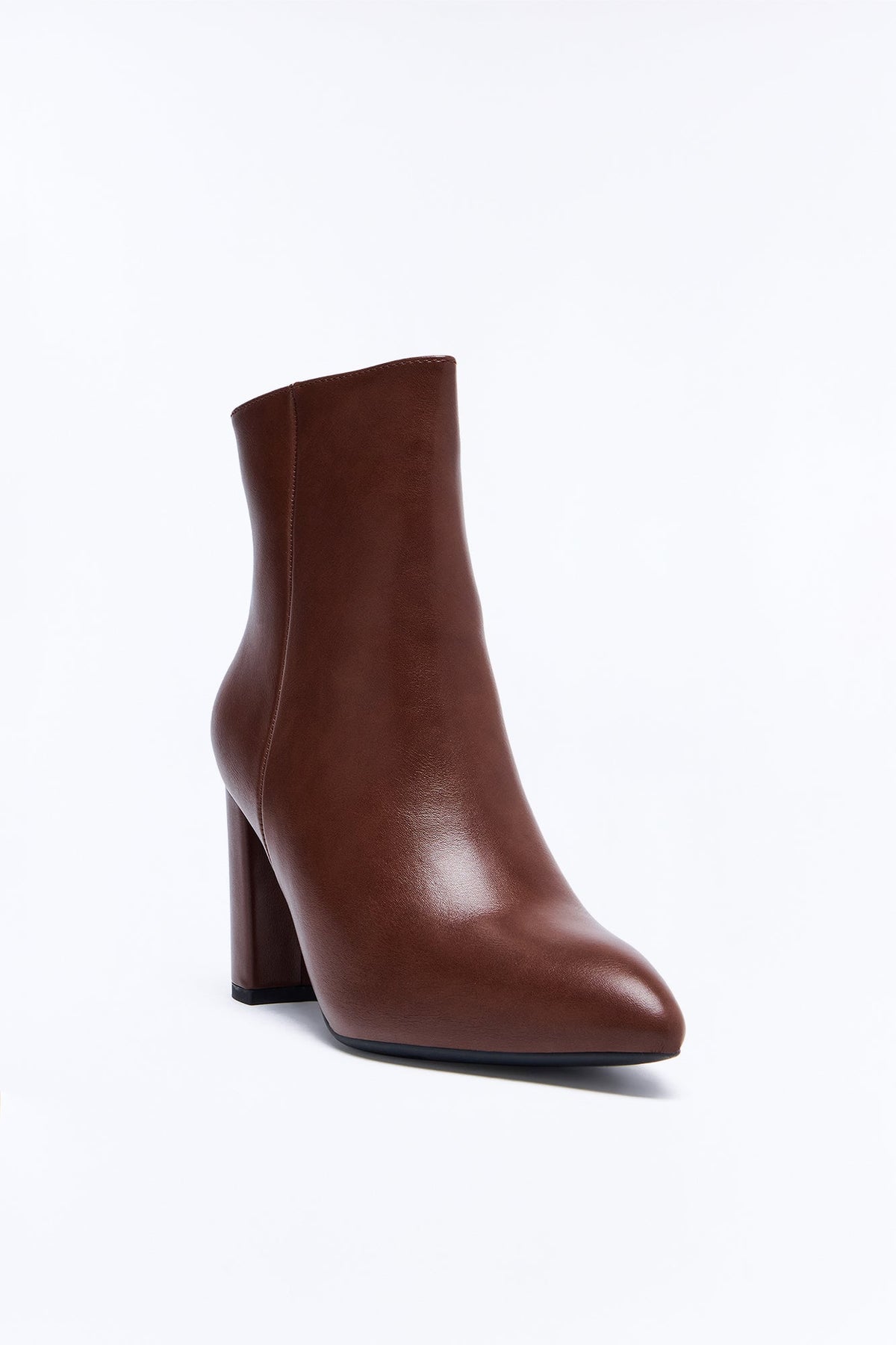 Niles Heeled Booties - Brown