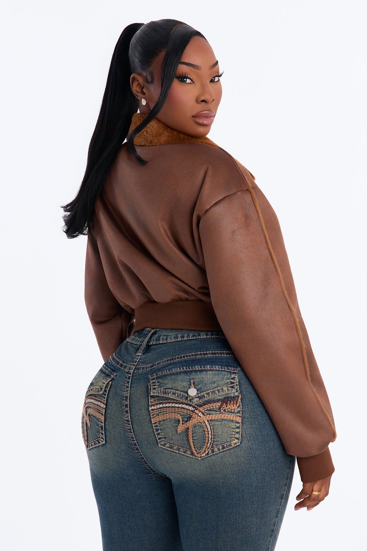 Fair Games Cropped Jacket - Chocolate/Combo