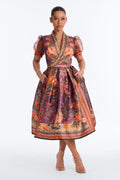 Meet Me At The Vineyard Floral Midi Dress - Plum/Multi