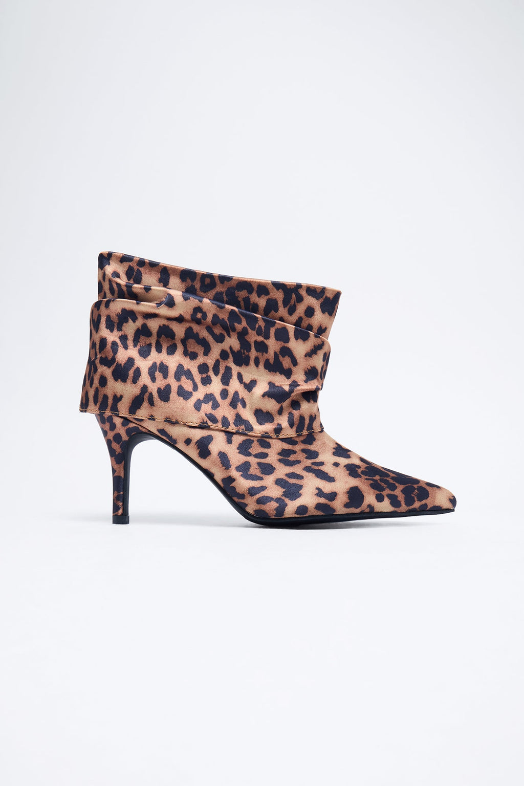 Dream Girl Overlay Heeled Booties - Leopard