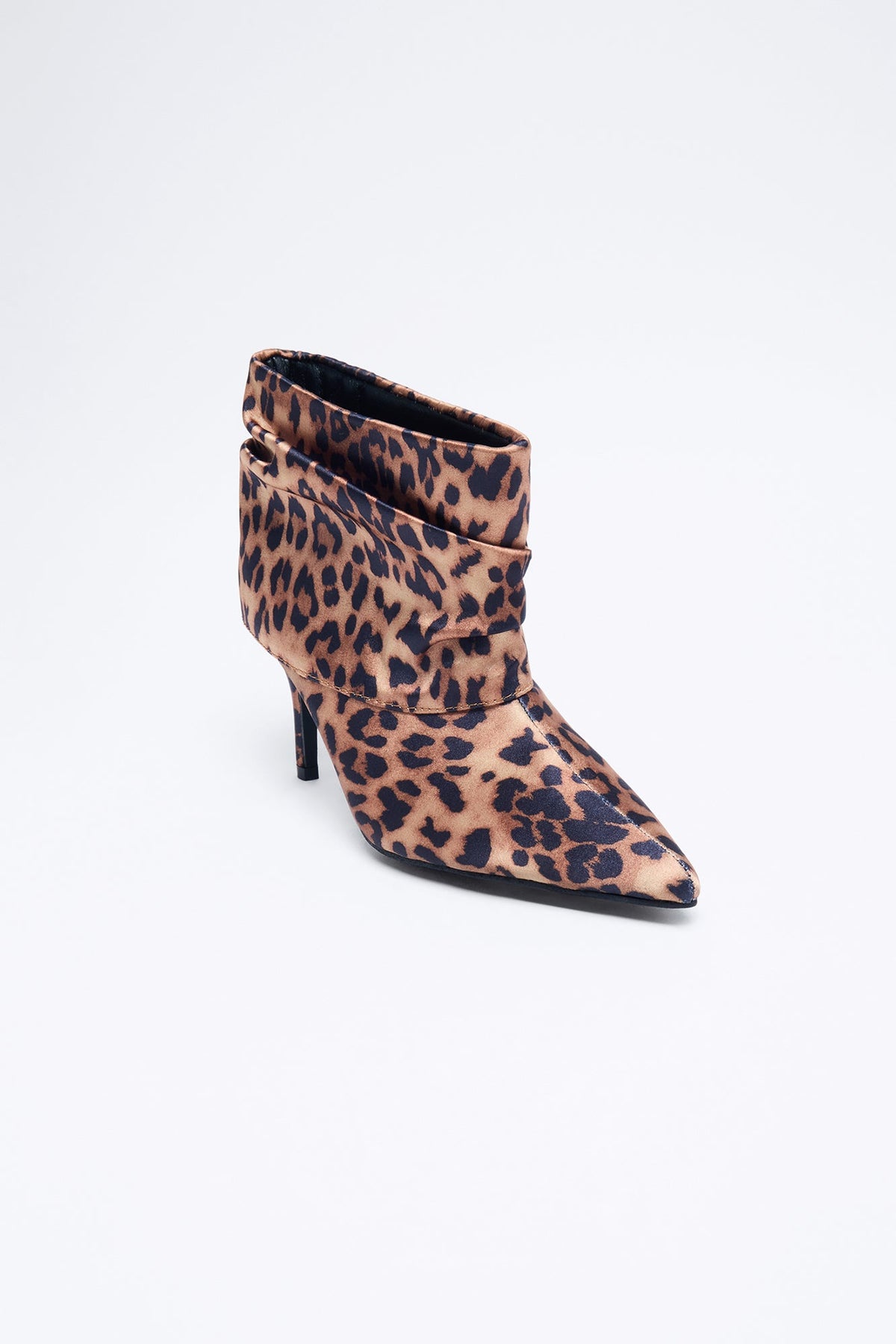 Dream Girl Overlay Heeled Booties - Leopard