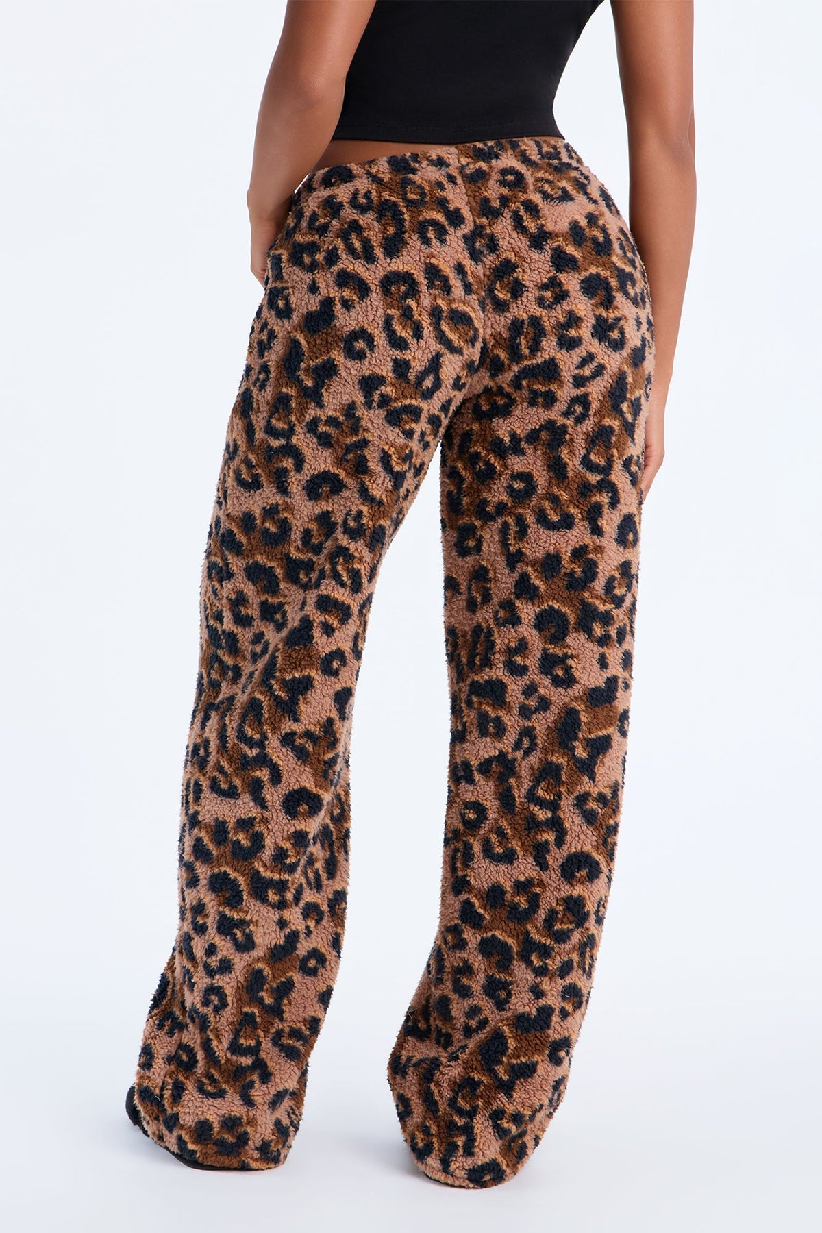 Cuddle Boo Sherpa PJ Pants - Leopard