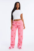 Cuddle Boo Sherpa PJ Pants - Pink/combo