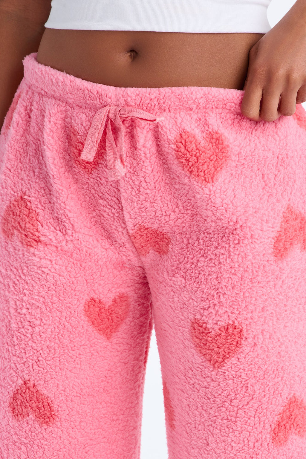 Cuddle Boo Sherpa PJ Pants - Pink/combo