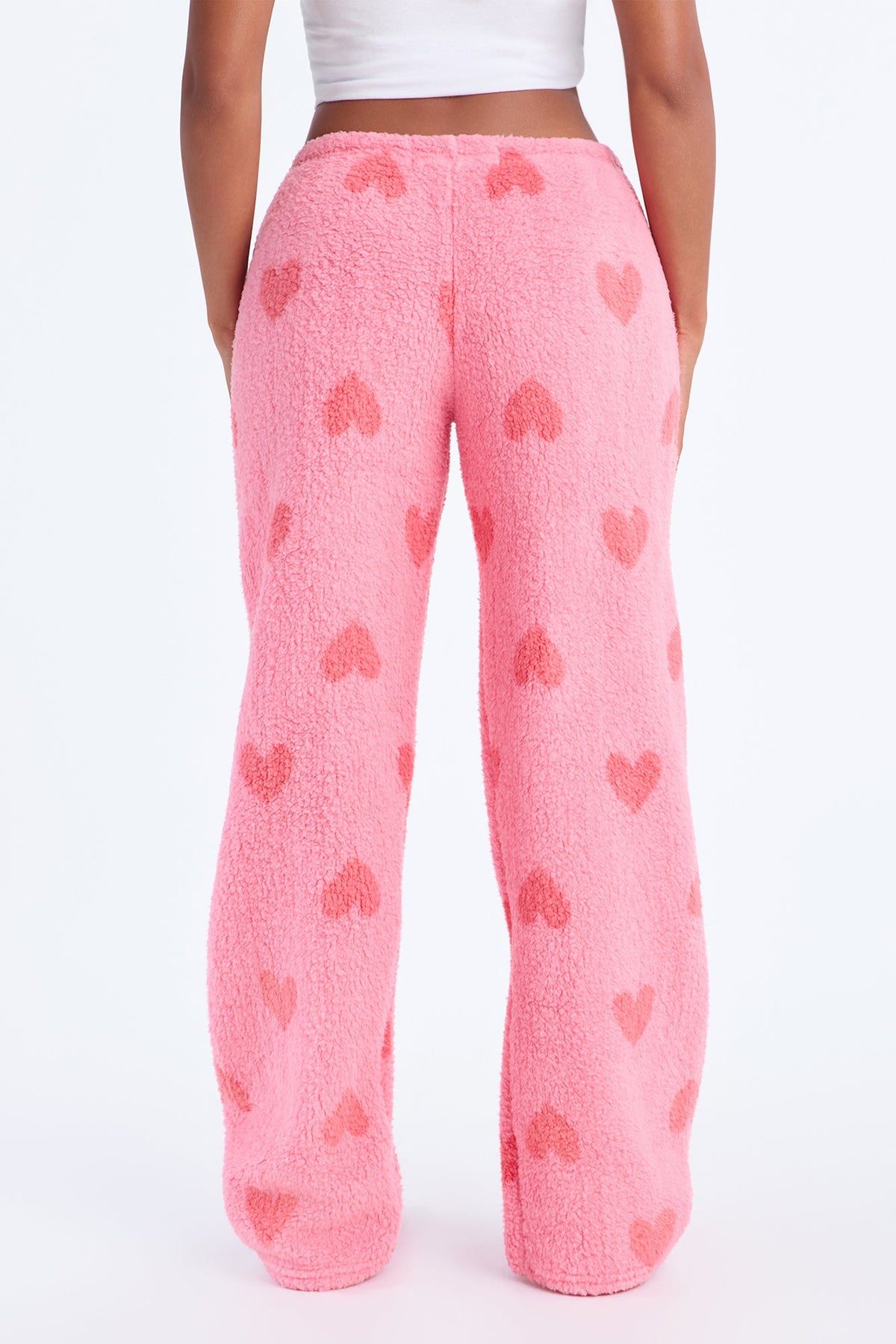 Cuddle Boo Sherpa PJ Pants - Pink/combo