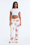 Cuddle Boo Sherpa PJ Pants - White/combo