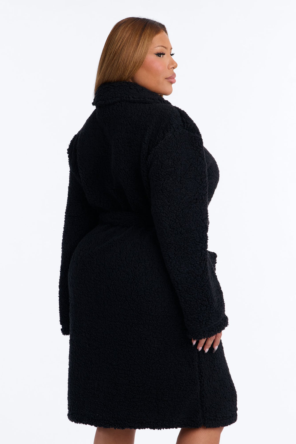 Cozy Love Plush Robe - Black
