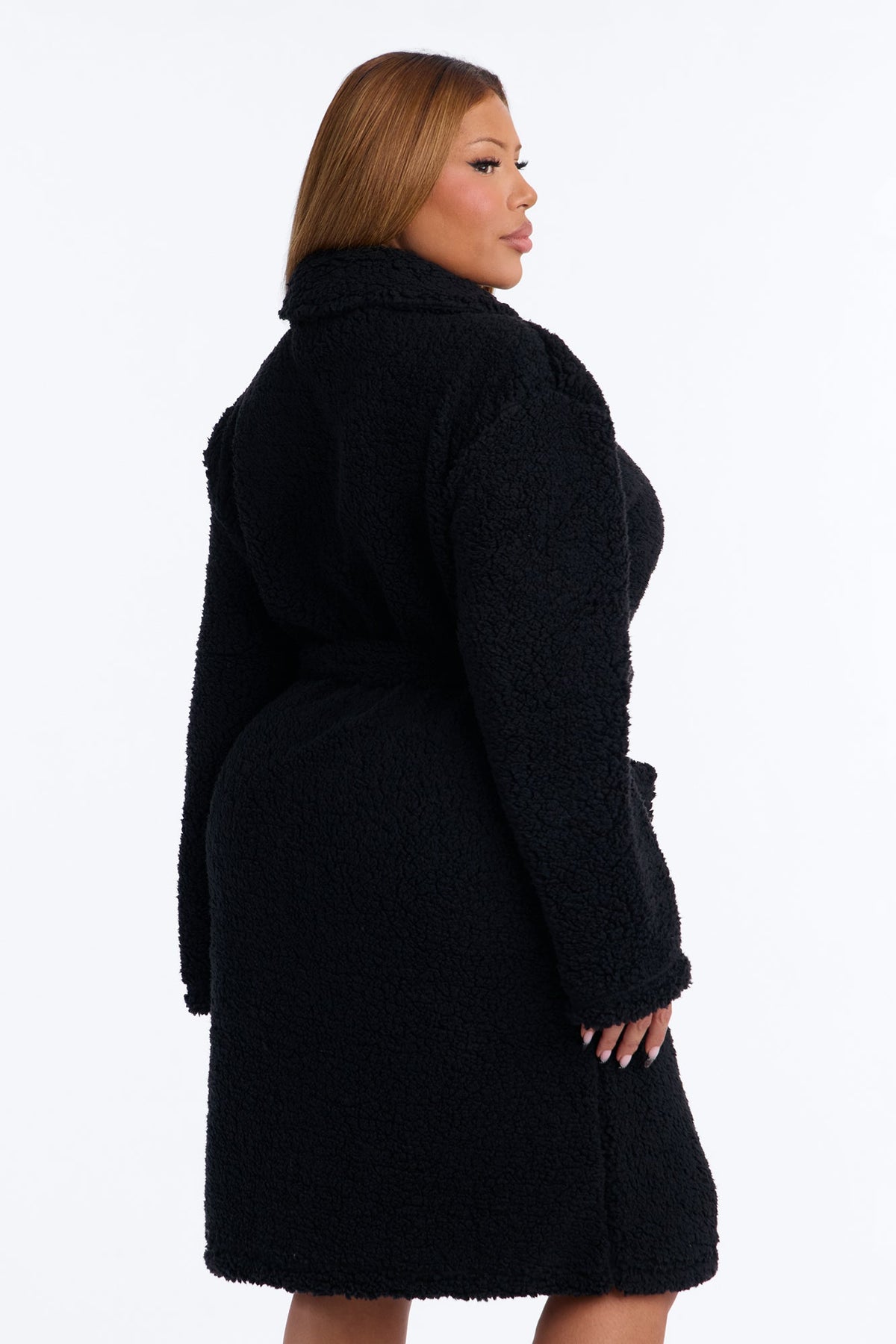 Cozy Love Plush Robe - Black