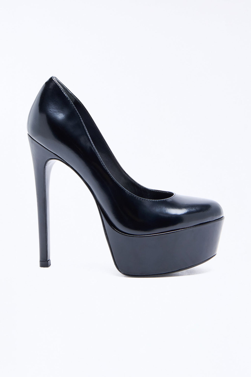 Steve Madden Silene Leather Platform Pumps - Black
