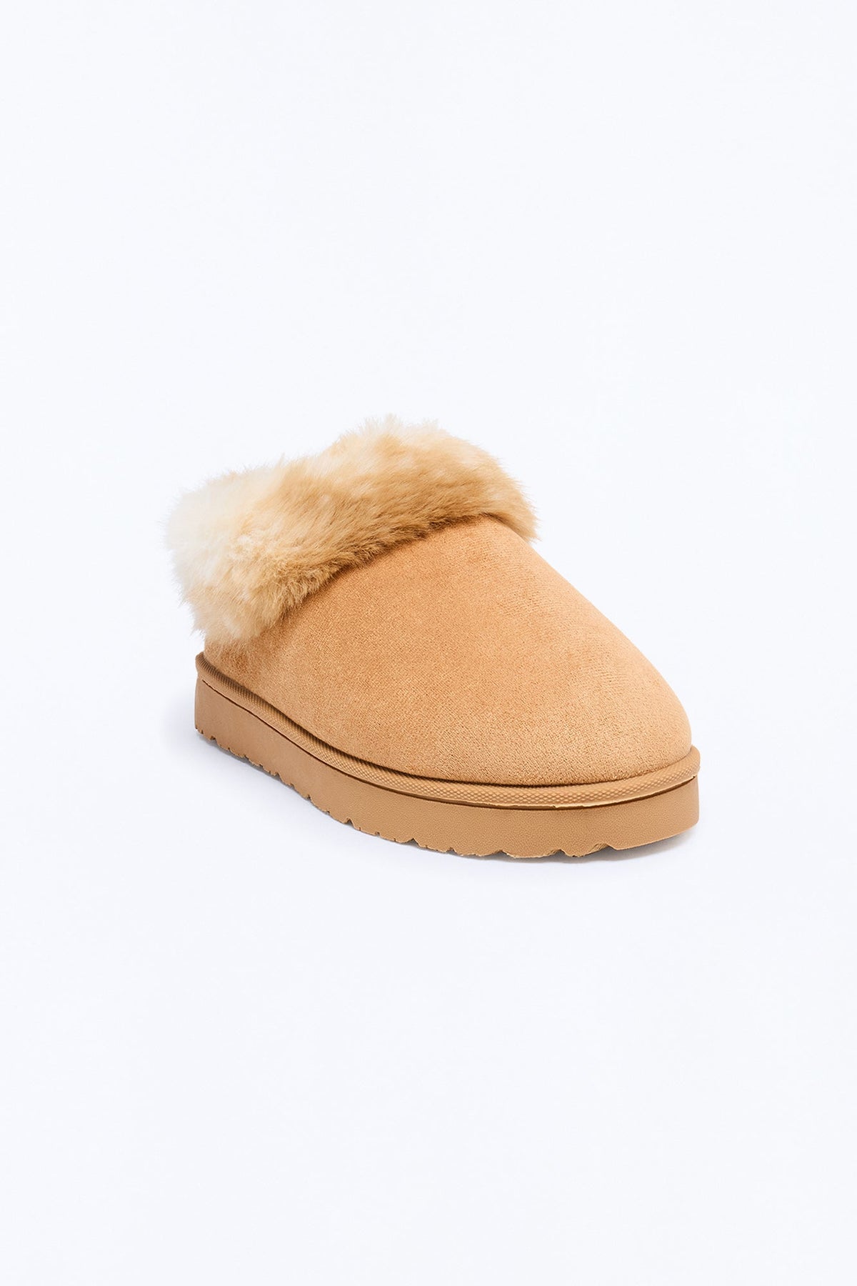 Flurry Love Fur Suede Booties - Chestnut