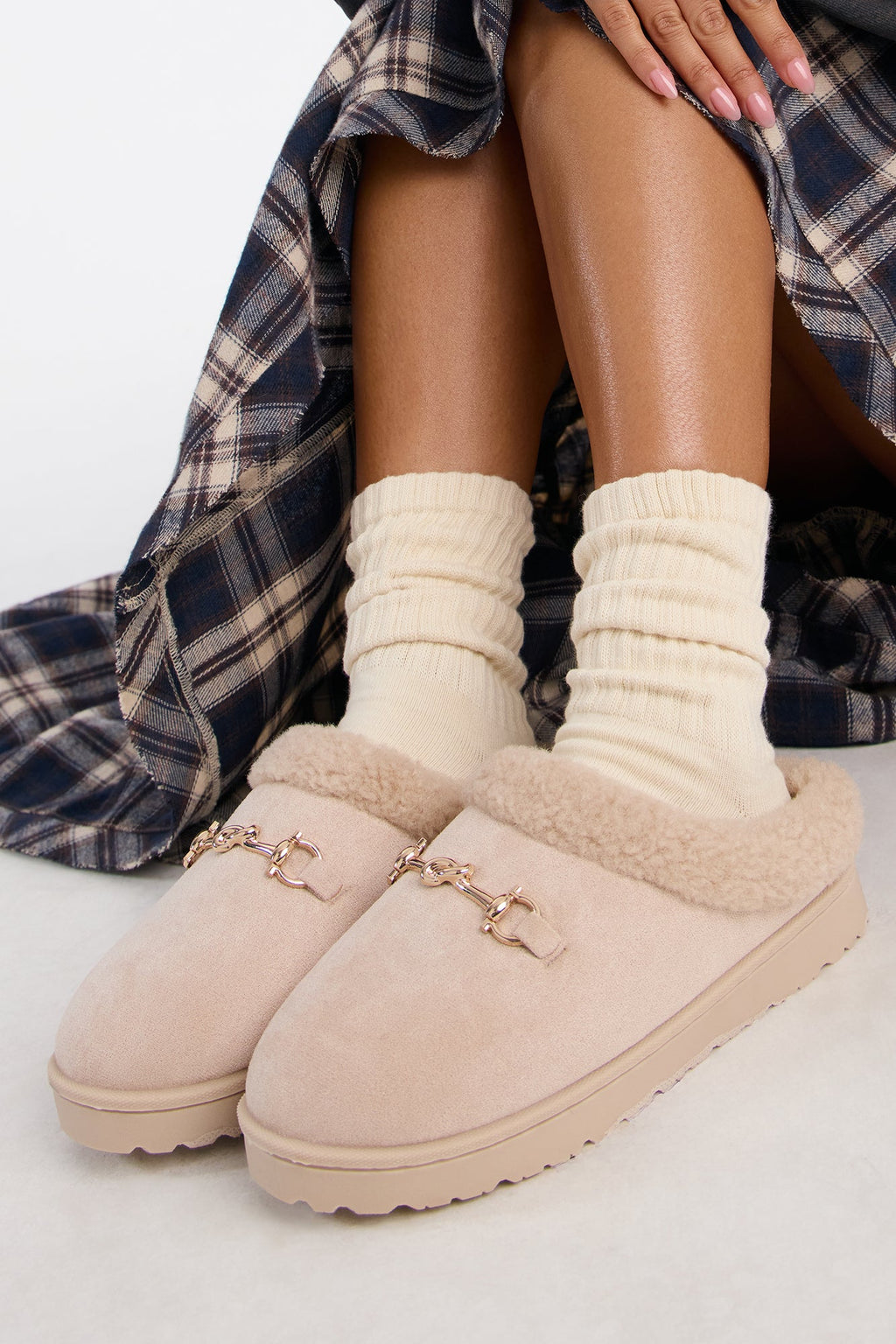 Stay in Motion Suede Flats - Stone