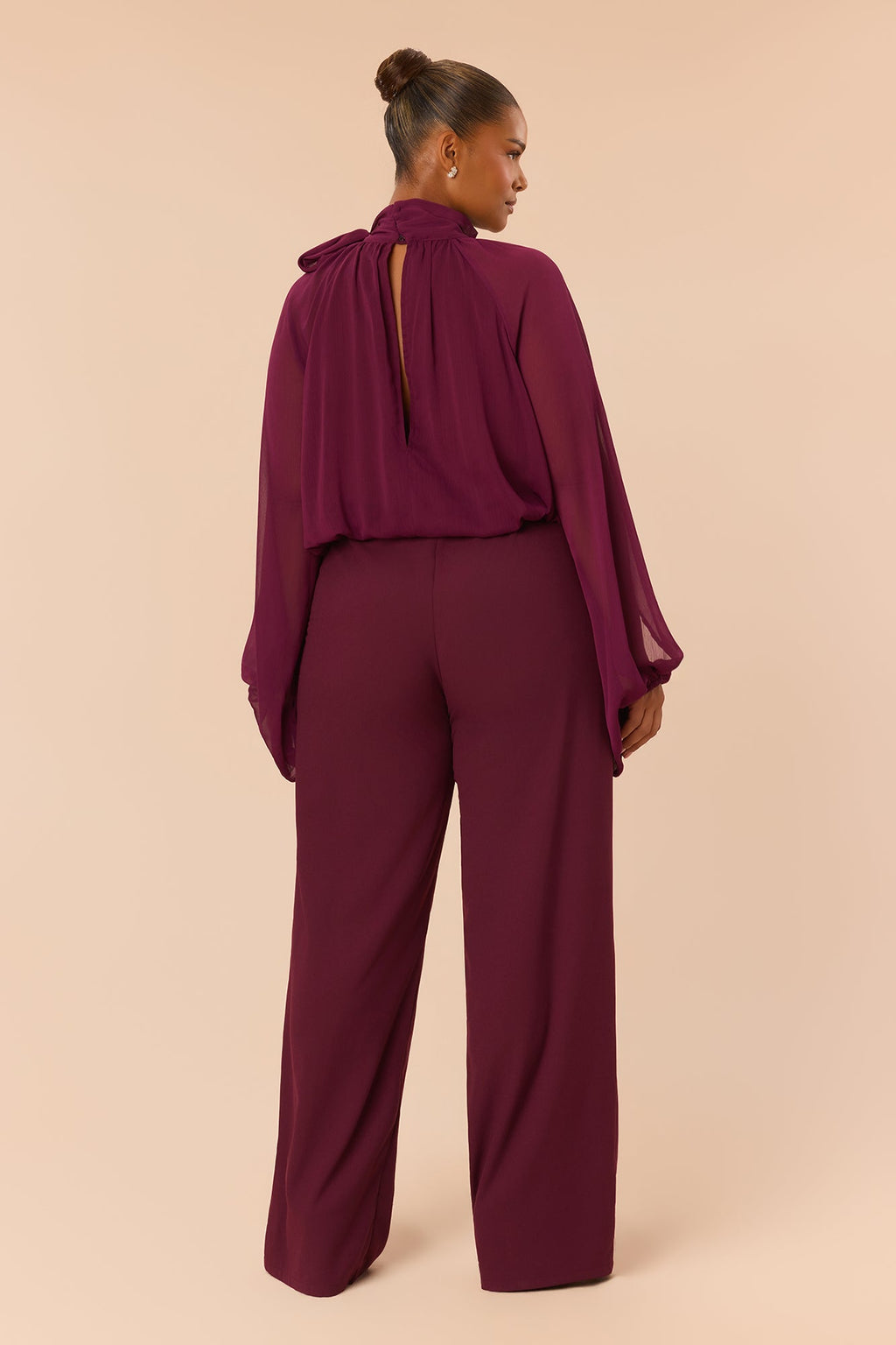 Arlette Blouse Pant Set - Wine